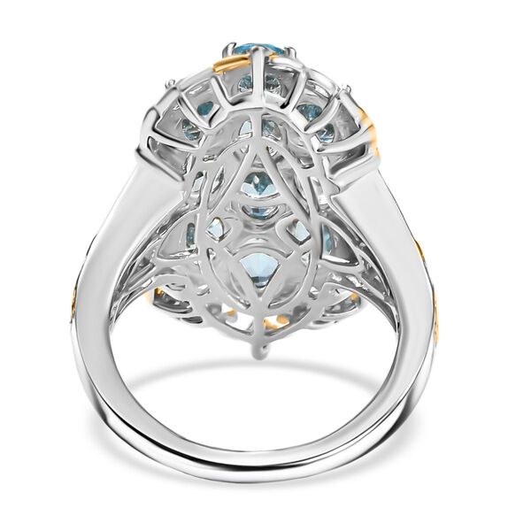 Himmelblauer Topas Ring Messing (Größe 17.00) ca. 5,63 ct image number 5