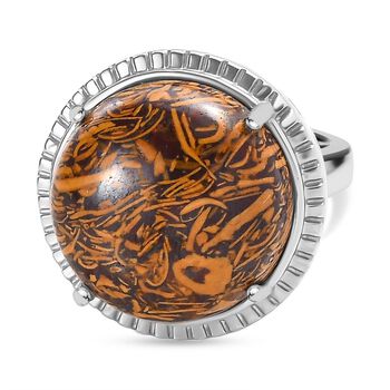 Skript Stein Ring Edelstahl (Gr&ouml;&szlig;e 16.00) ca. 20,55 ct