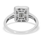 Blauer Diamant Ring 925 Silber Platin-Überzug image number 4