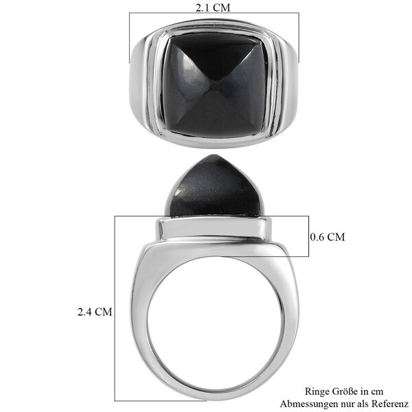 Kalifornien schwarze Jade Ring Edelstahl  ca. 14,78 ct image number 6