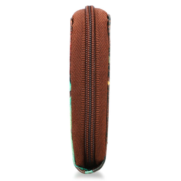 Handbemalte Leder Geldb&ouml;rse RFID, Tan, 22.8 x 2.5 x 12.7 cm image number 6