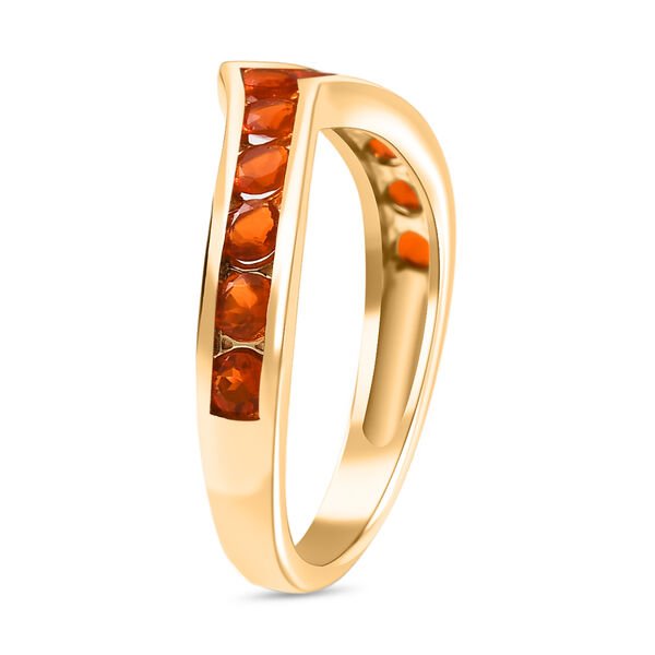 D'Joy AAA Blaze Feueropal Ring, 925 Silber vergoldet - 0,72 ct. image number 5