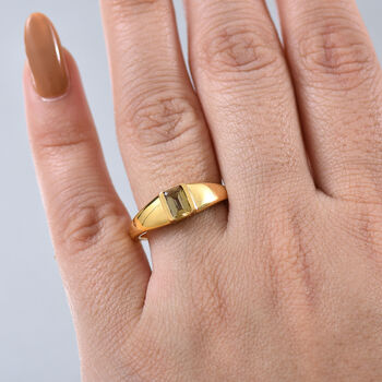 AA Nat&uuml;rlicher goldener Tansanit Ring - 0,56 ct.