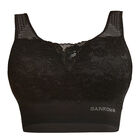 SANKOM - Rückenstütze Haltungskorrektur Push-up Spitzen-BH, Größe M/L, 80-85 cm, Schwarz