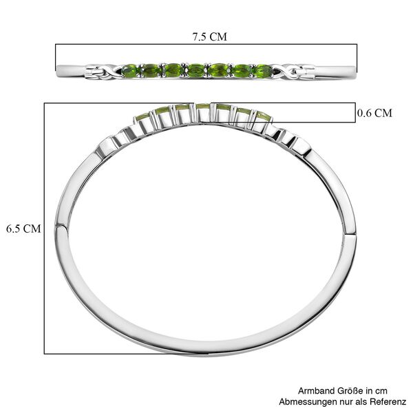 Natürlicher Chromdiopsid Armreif, ca. 19 cm, Edelstahl, ca. 1.86 ct image number 5