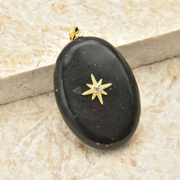 Shungit und Zirkonia-Anh&auml;nger- 61,01 ct. image number 2