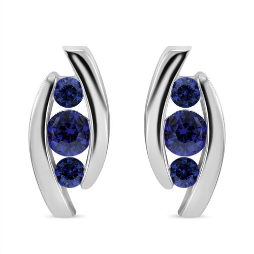 Blaue Zirkonia-Ohrringe - 2,23 ct. image number 0