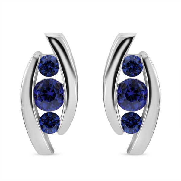Blaue Zirkonia-Ohrringe - 2,23 ct. image number 0