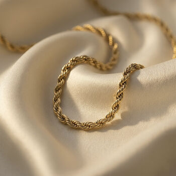 Kordel Halskette in Goldton, 59,5cm