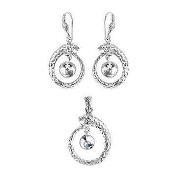 Royal Bali Kollektion - Moissanit Panther Anh&auml;nger und Ohrringe