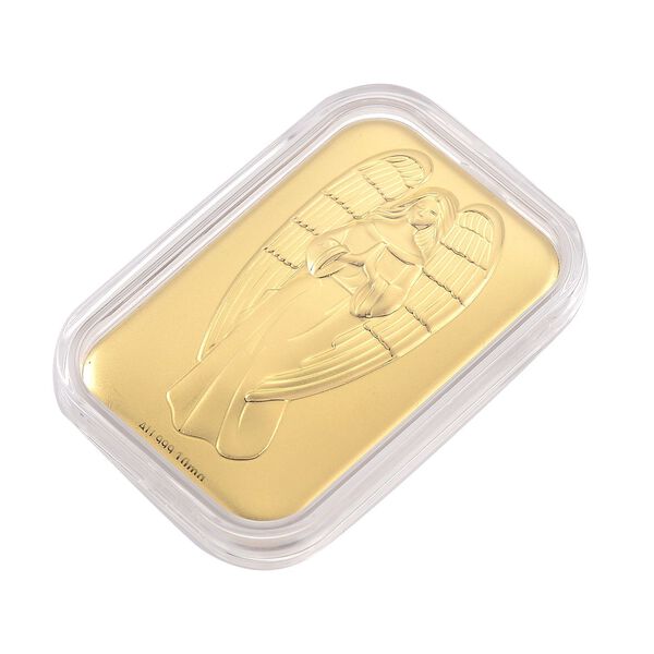 EXKLUSIVES GESCHENK 999er Goldbarren mit Engel-Motiv, 10mg image number 2