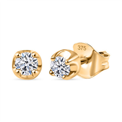 LUXURIANT DIAMOND - Lab Grown Diamant SI-GH SGL zertifiziert Ohrringe 375 Gold ca. 0.25 ct