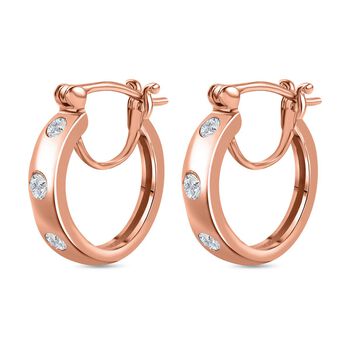 Moissanit Ohrringe, 925 Silber Ros&eacute;gold Vermeil, ca. 0.61 ct