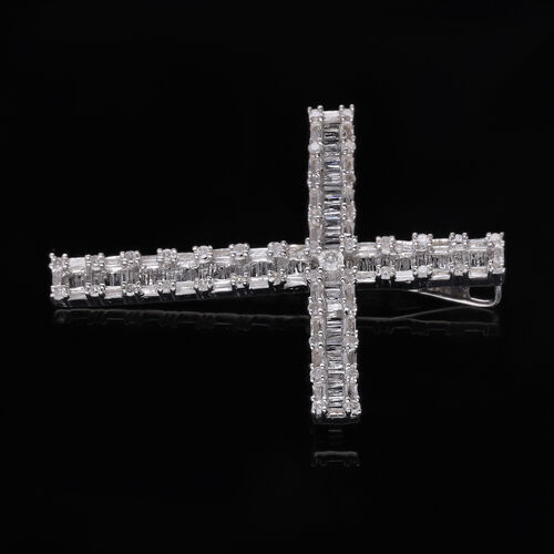 Diamant Anhänger, 925 Silber Gelbgold Vermeil - 1 ct. image number 1