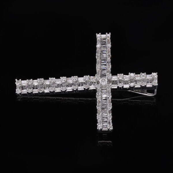 Diamant Anhänger, 925 Silber Gelbgold Vermeil - 1 ct. image number 1