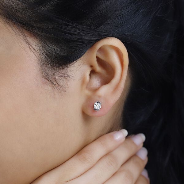 Moissanit Ohrringe, ca. 0,88 ct. image number 7