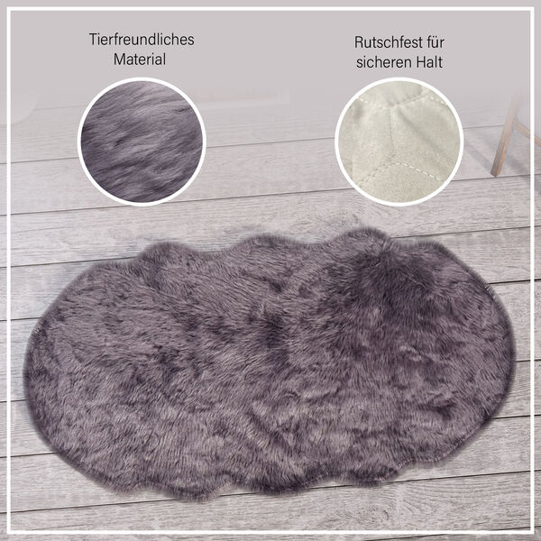 Kunstfell Teppich, silber image number 6