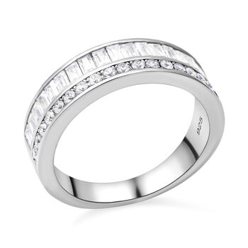 Lustro Stella - Wei&szlig;er Zirkonia-Ring, 925 Silber rhodiniert  ca. 2,06 ct