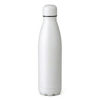 Edelstahl Trinkflasche doppelwandig 26 cm Wei&szlig;