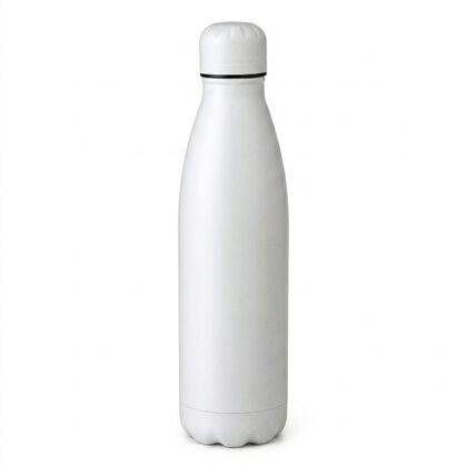 Edelstahl Trinkflasche doppelwandig 26 cm Wei&szlig;