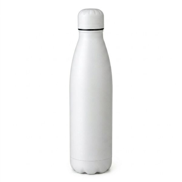 Edelstahl Trinkflasche doppelwandig 26 cm Wei&szlig;