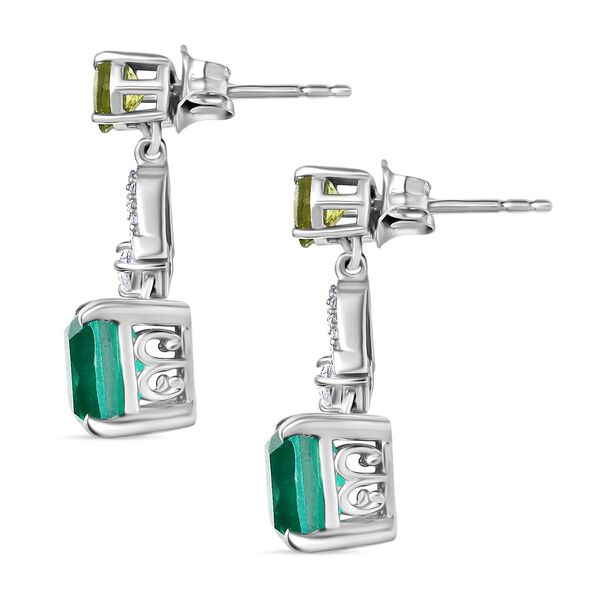 D'Joy Smaragd Triplett Quarz, Peridot und Zirkon Ohrringe - 6,66 ct. image number 4