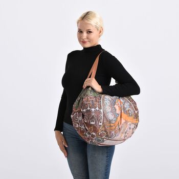 Shopper Tasche mit La Plume Mucha Design, 40x30x12cm, Mucha