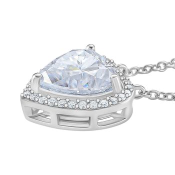 RADIANTA GRA zertifiziert Moissanit (D-VVS) Halskette ca. 45 cm 925 Silber rhodiniert ca. 3.74 ct