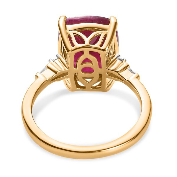 AAA Afrikanischer Rubin und wei&szlig;er Zirkon-Ring - 7,86 ct. image number 6