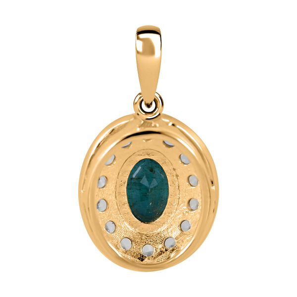 AAA Kagem sambischer Smaragd und Zirkon-Anh&auml;nger - 1,37 ct. image number 3