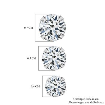 LUSTRO STELLA 3er-Set AA wei&szlig;e Zirkonia Ohrringe, , 925 Silber rhodiniert