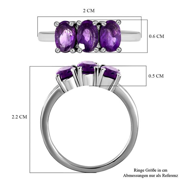 Afrikanischer Amethyst Ring, Edelstahl (Gr&ouml;&szlig;e 16.00) ca. 1,24 ct image number 7