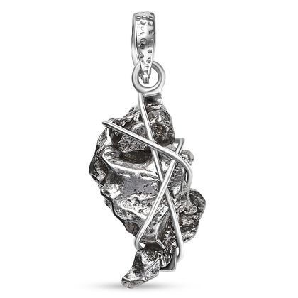 Muonionalusta Meteorit Anh&auml;nger 925 Silber rhodiniert ca. 27.64 ct