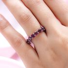 Rhodolith Granat-Ring, 925 Silber platiniert  ca. 5,63 ct image number 2