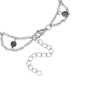 Unakite Armband ca. 19 cm 316L Edelstahl ca. 20.00 ct