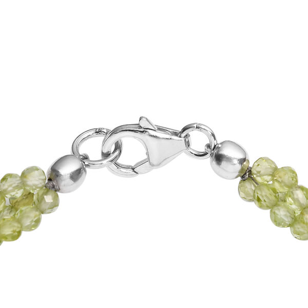 Nat&uuml;rliches Peridot-Armband, ca 19 cm, 925 Silber ca. 33,98 ct image number 4