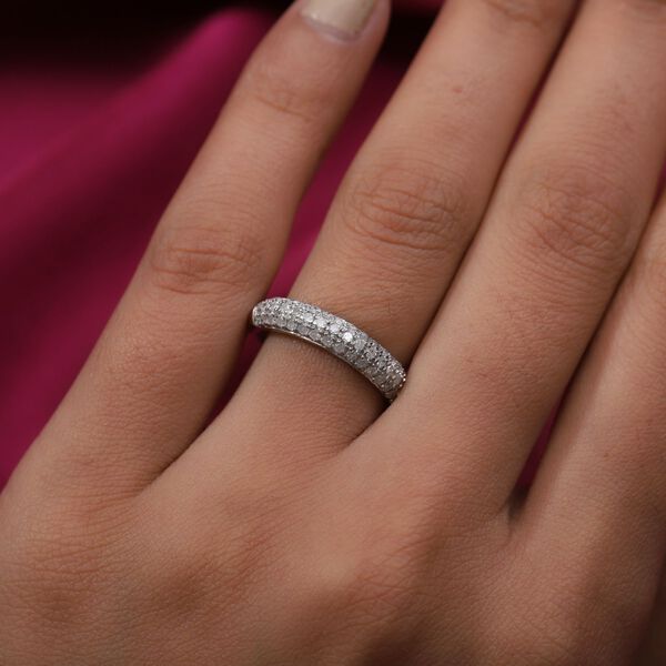 Diamant Ring 925 Silber Platin-Überzug image number 3