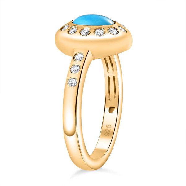 AA Sleeping Beauty T&uuml;rkis und Zirkon Ring- 1,10 ct. image number 5