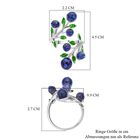 Lapislazuli und blauer Kristall-Ring, reines Messing (Größe 16.50) ca. 2,00 ct image number 6