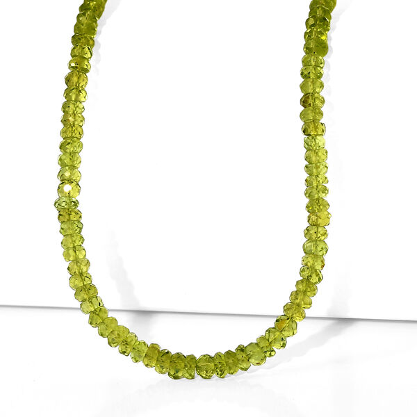 D'Joy AA Peridot Halskette ca. 45 cm 925 Silber Rhodiniert ca. 100,00 ct.