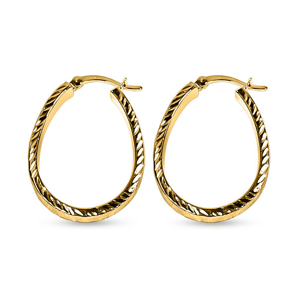 Strukturierte Diamantschliff-Creolen image number 2