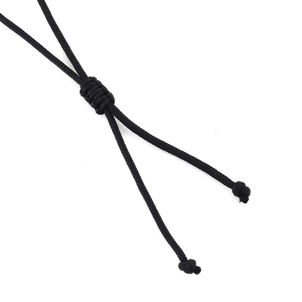 Schwarzer Glasachat Halskette 66 cm ca. 60,00 ct. image number 5