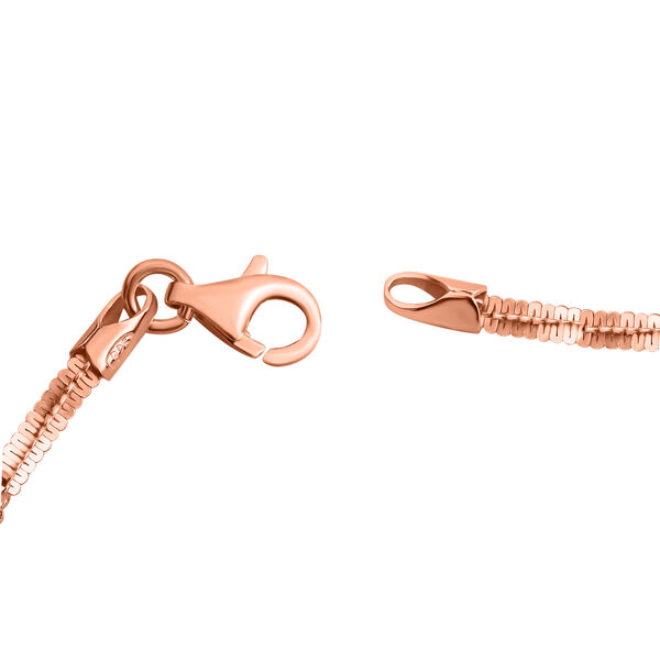 Diamantschliff Rockkette Armband 19cm in rosévergoldetem Silber image number 3