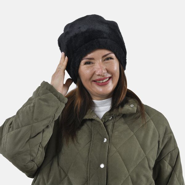 2 in 1 innovativer Infinity Schal und Mütze, Schwarz image number 6