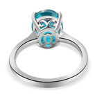 Capri-Blau Triplett Quarz-Ring, 925 Silber platiniert  ca. 2,63 ct image number 5