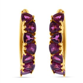 Rhodolith Granat Ohrringe - 4,02 ct.
