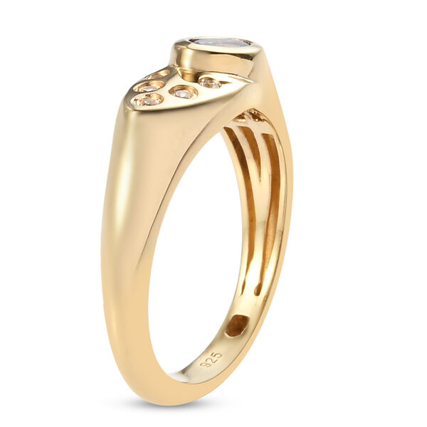 Tansanit und Zirkon Ring  - 0,40 ct. image number 5