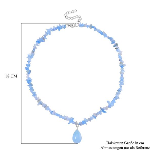 Aquamarin Halskette, 45+5 cm - 85 ct. image number 5