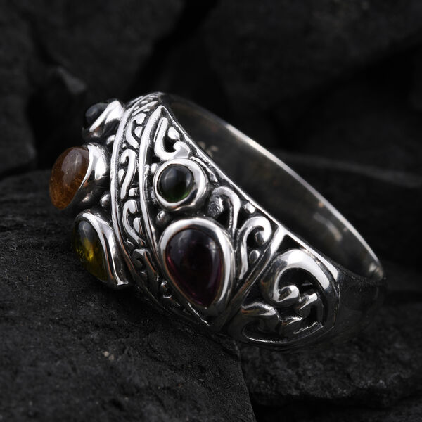 Royal Bali Kollektion - mehrfach-Turmalin-Ring, 925 Silber  ca. 1,55 ct image number 1