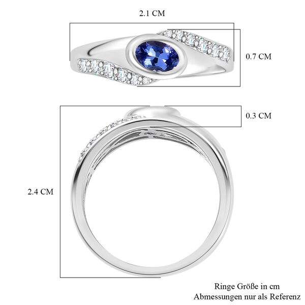 Tansanit und Zirkon Ring - 0,74 ct. image number 7